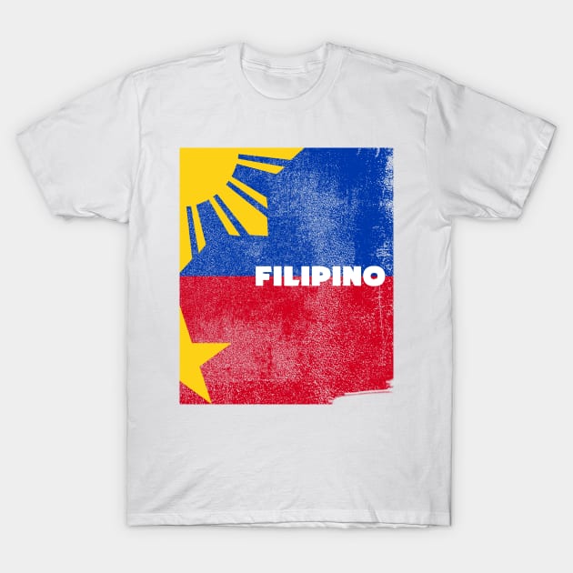 VIntage Philippine Flag Filipino T-Shirt by Filipino